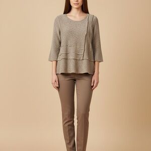 Thermal Ruffle ladies top, size medium